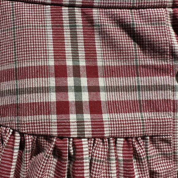 Rejina Pyo Christmas Plaid Midi Skirt Red Green Button Front Size 2 US 6 UK $550 - Picture 6 of 16